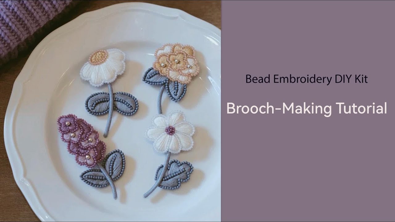 Bead Embroidery Brooch DIY Kits: Brooch-making Tutorial