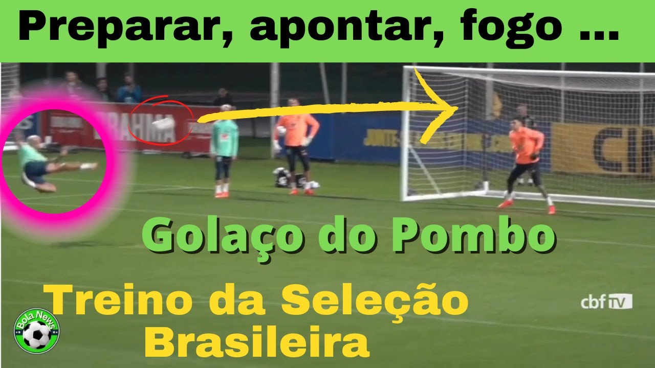 Treinos  da Sele&ccedil;&atilde;o Brasileira -  Chutes ao gol