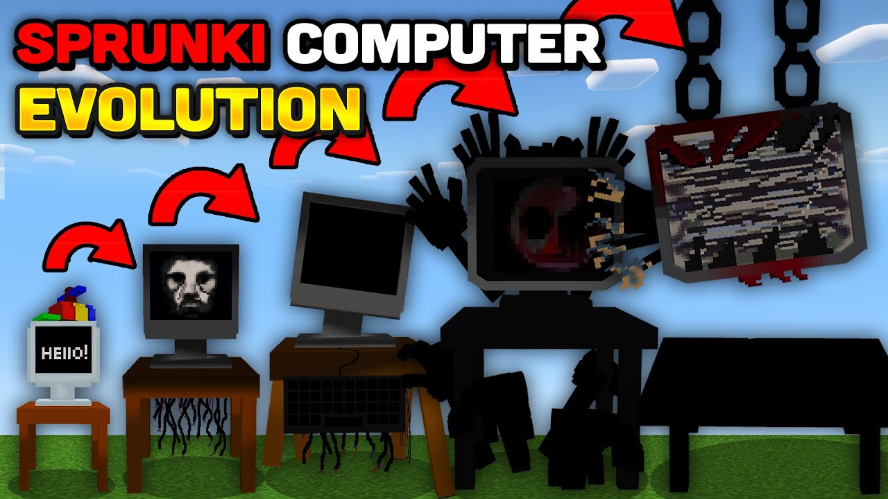 Minecraft But I Evolve SPRUNKI FUN COMPUTER PHASE 0-10