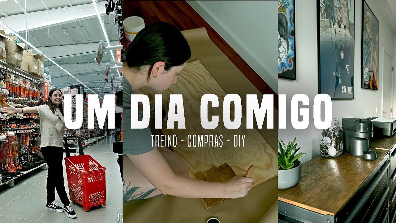 “Um Dia Comigo: Transformando o Escritório, Comprinhas e Treino de Perna”