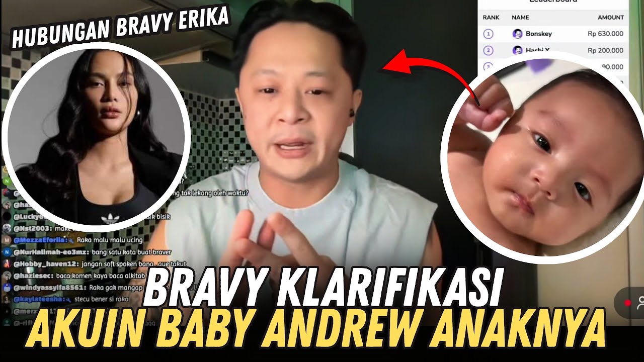 BRAVY KLARIFIKASI HUBUNGANYA DENGAN ERIKA CARLINA @vconk @erikacarlina3371