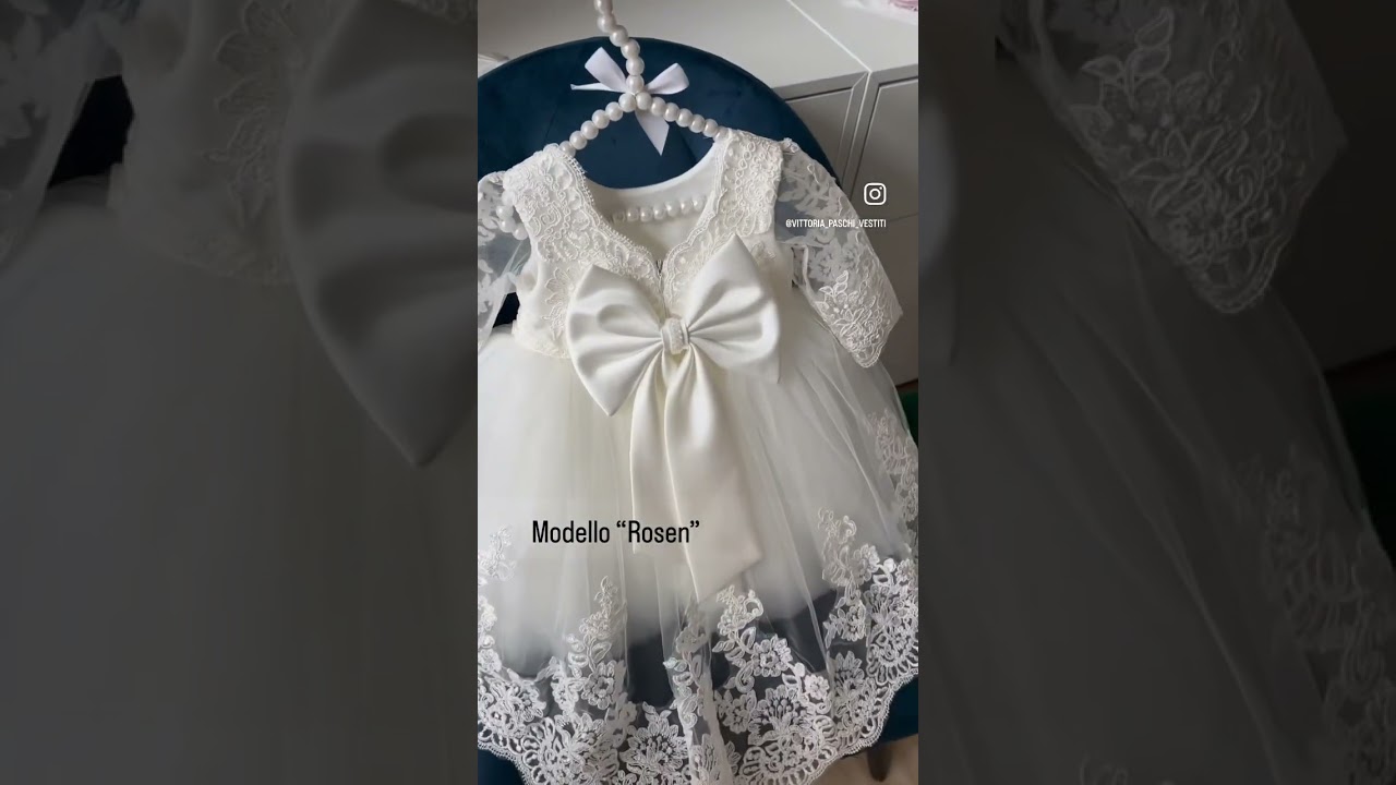 Vestito battesimo bimba • abito battesimo in pizzo 