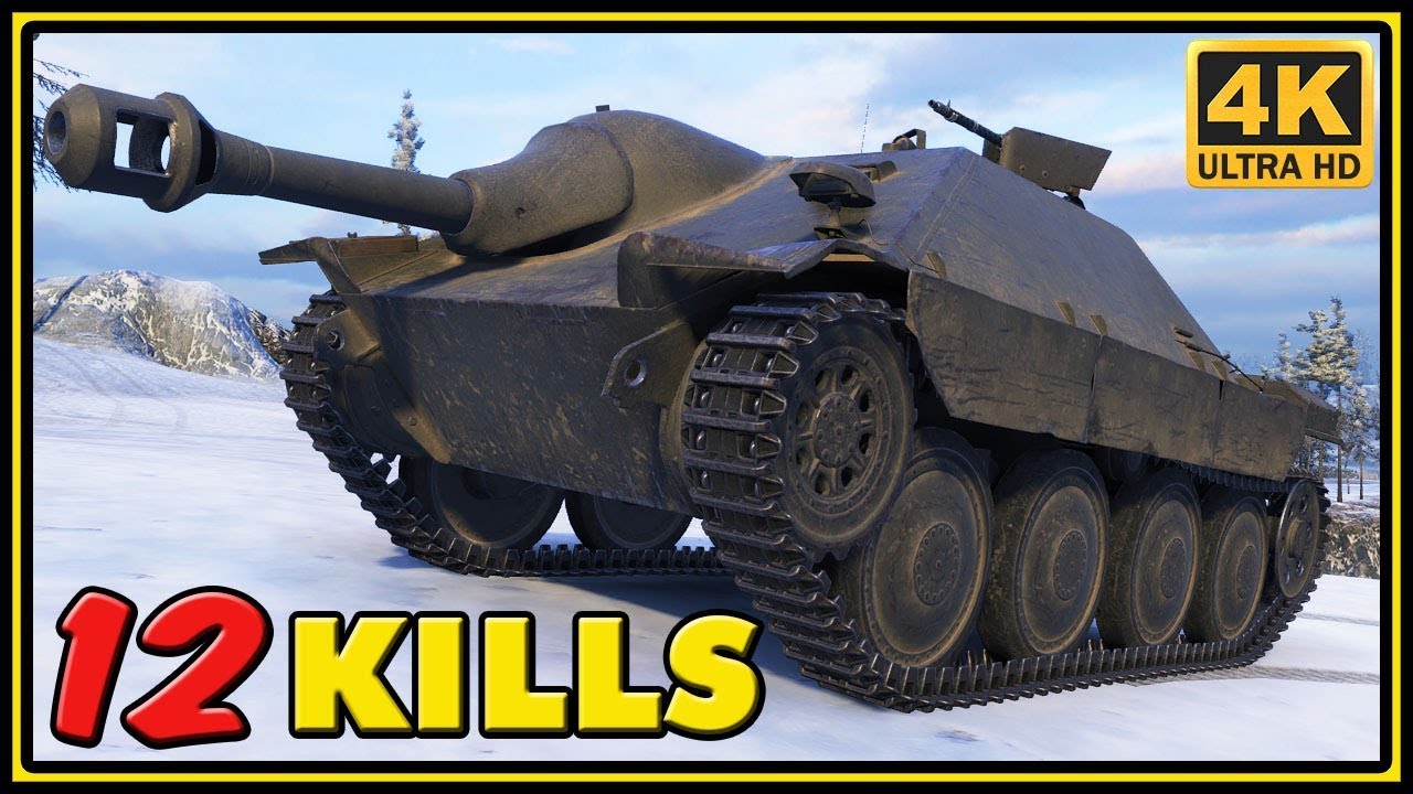 Hetzer - 12 Kills - 1 VS 7 - World of Tanks Gameplay - 4K Video