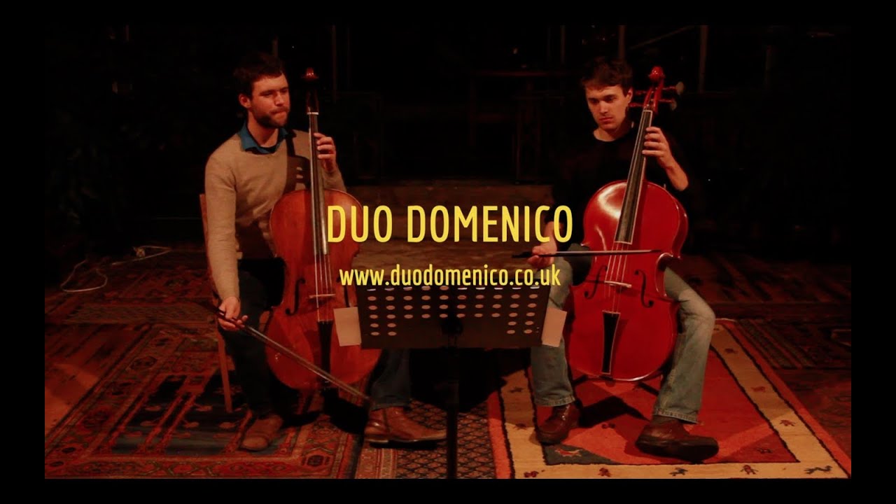 Duo Domenico plays Gabrielli Canon for 2 cellos
