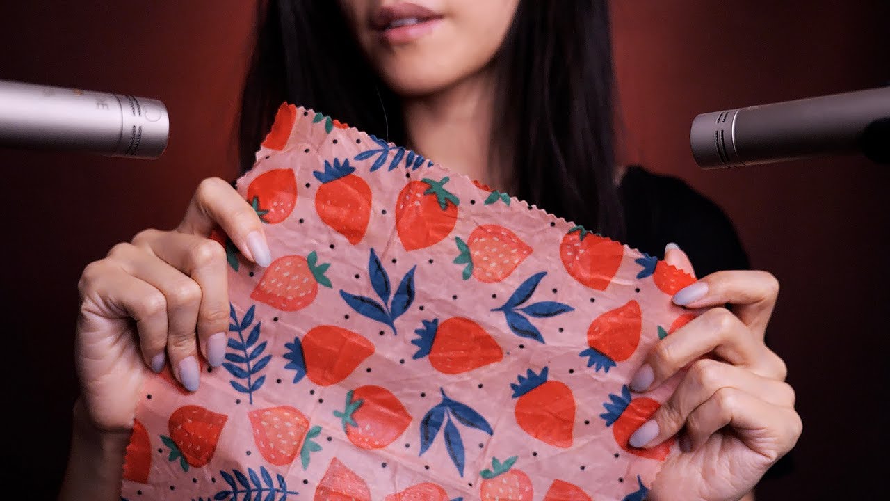 ASMR钝感粘黏，蜂蜡布包裹你的耳朵