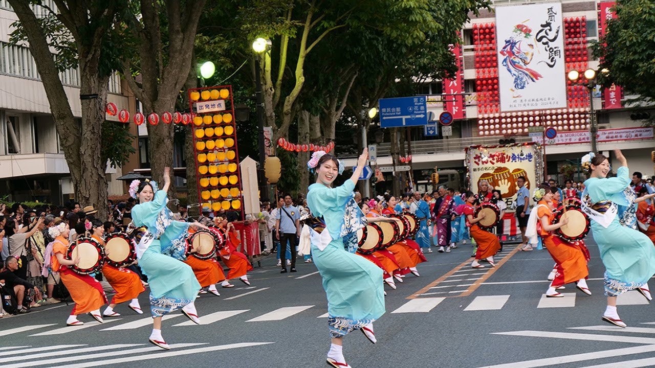 [4K]盛岡さんさ踊り2025 ミスさんさ・さんさ太鼓連 Morioka Sansa Odori Festival | 岩手･盛岡観光情報（Morioka･Iwate）