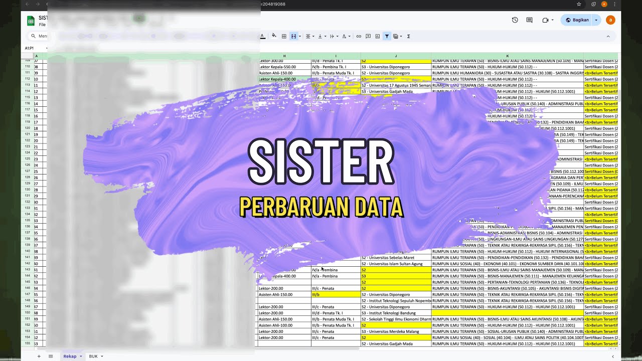Cara Memperbarui Data Sister