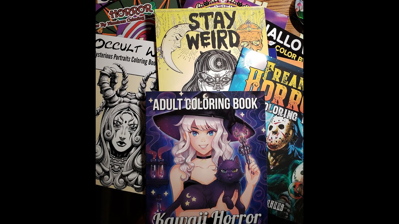 My Spooky Scary Horror Halloween Adult Coloring Book Collection Part Two! Finale!