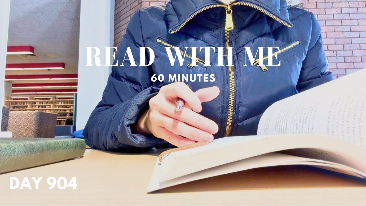 READ WITH ME | 60 Minutes in a Cold Library 📚❄️ (Real Background Noise) | Day 904