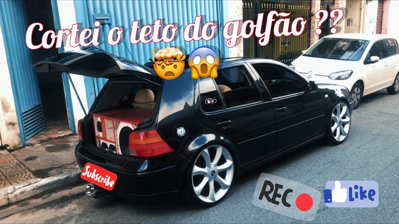 Rolê de Golf + Funk na quebrada! Cortei o teto do carro?!!!🔥😱