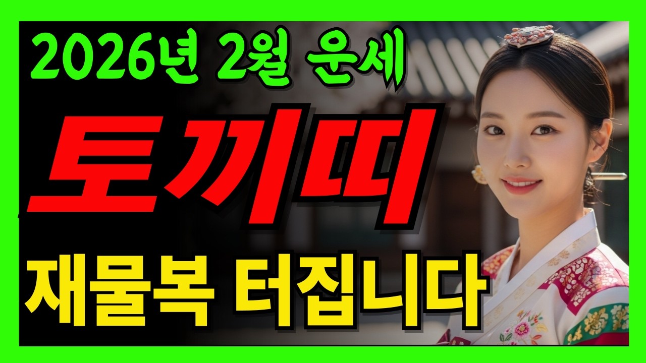 2026년 2월 토끼띠재물복 터진다