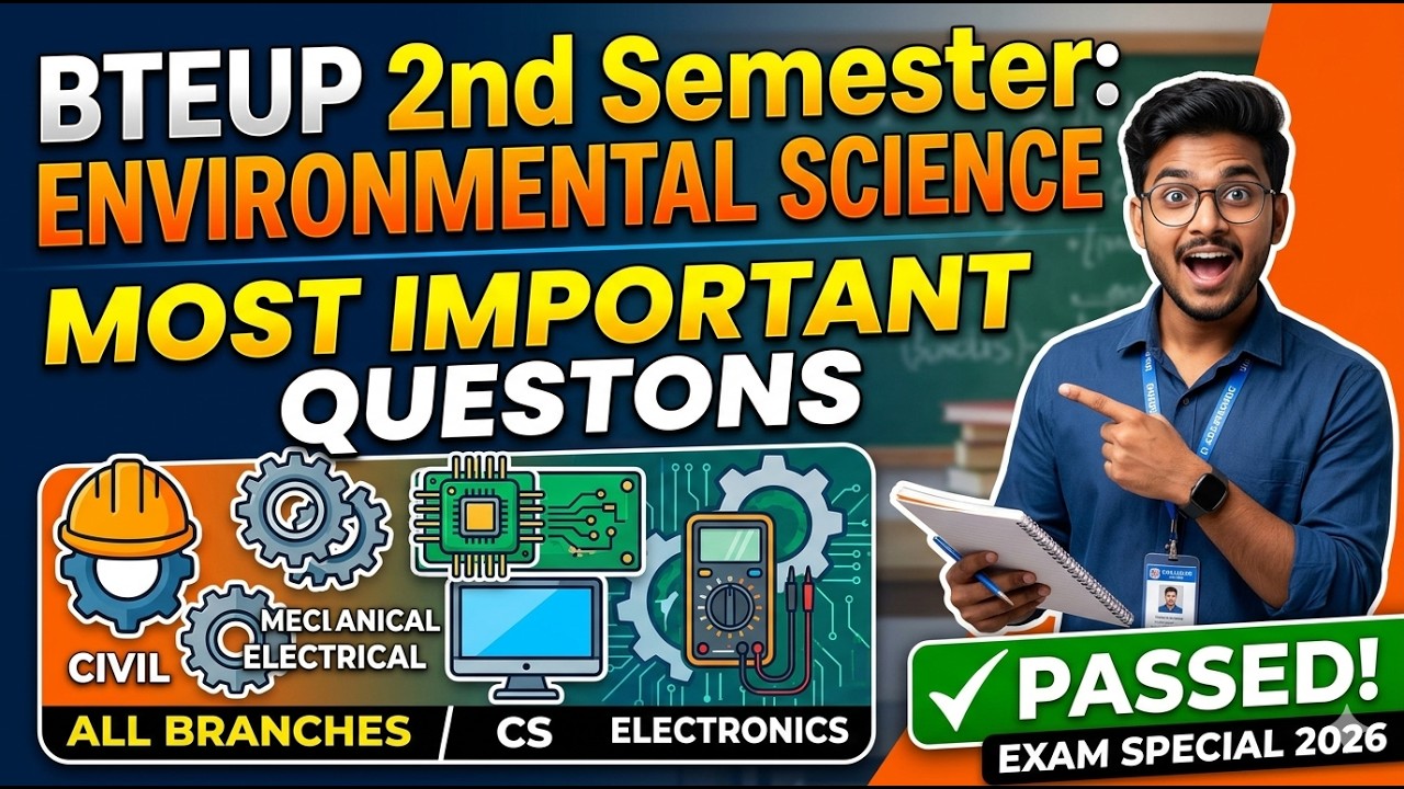 BTEUP Environmental Science Important Questions 2026 | 2nd Semester All Branches