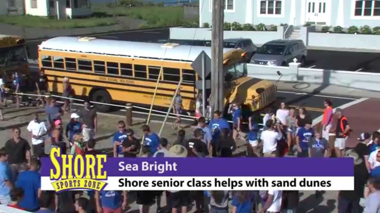 Shore Regional seniors help beaches in Sea Bright