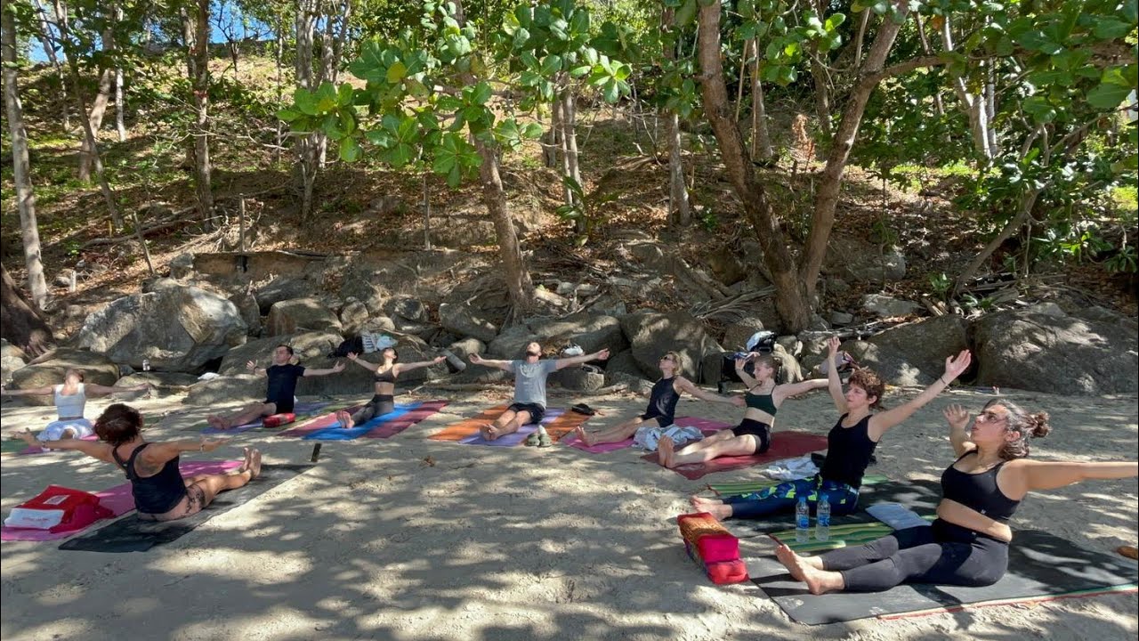 Open Your Heart To The Sun 🌞 Island Beach Yoga Flow | Good Vibes Thailand 🌴