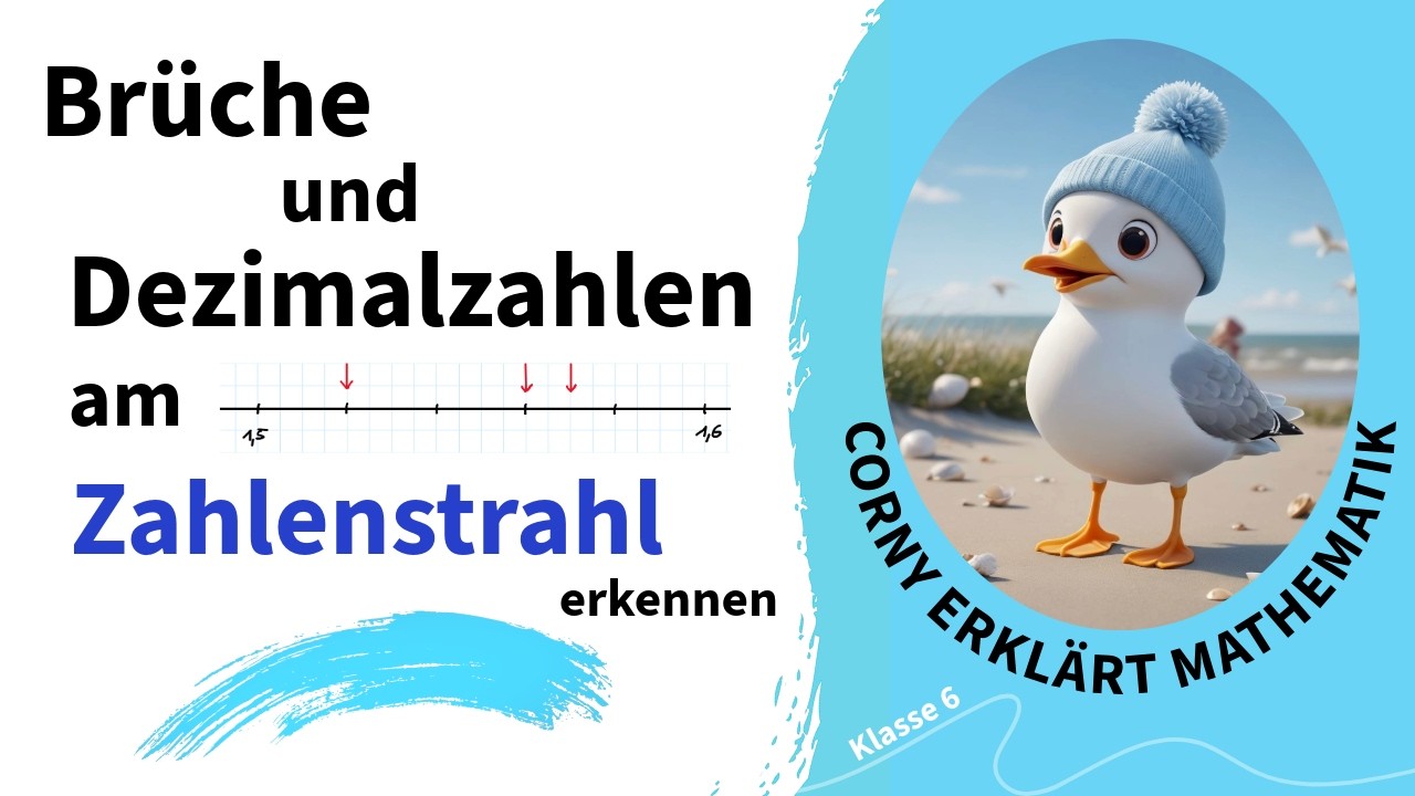 Zahlenstrahl Brüche und Dezimalzahlen erkennen, 6. Klasse