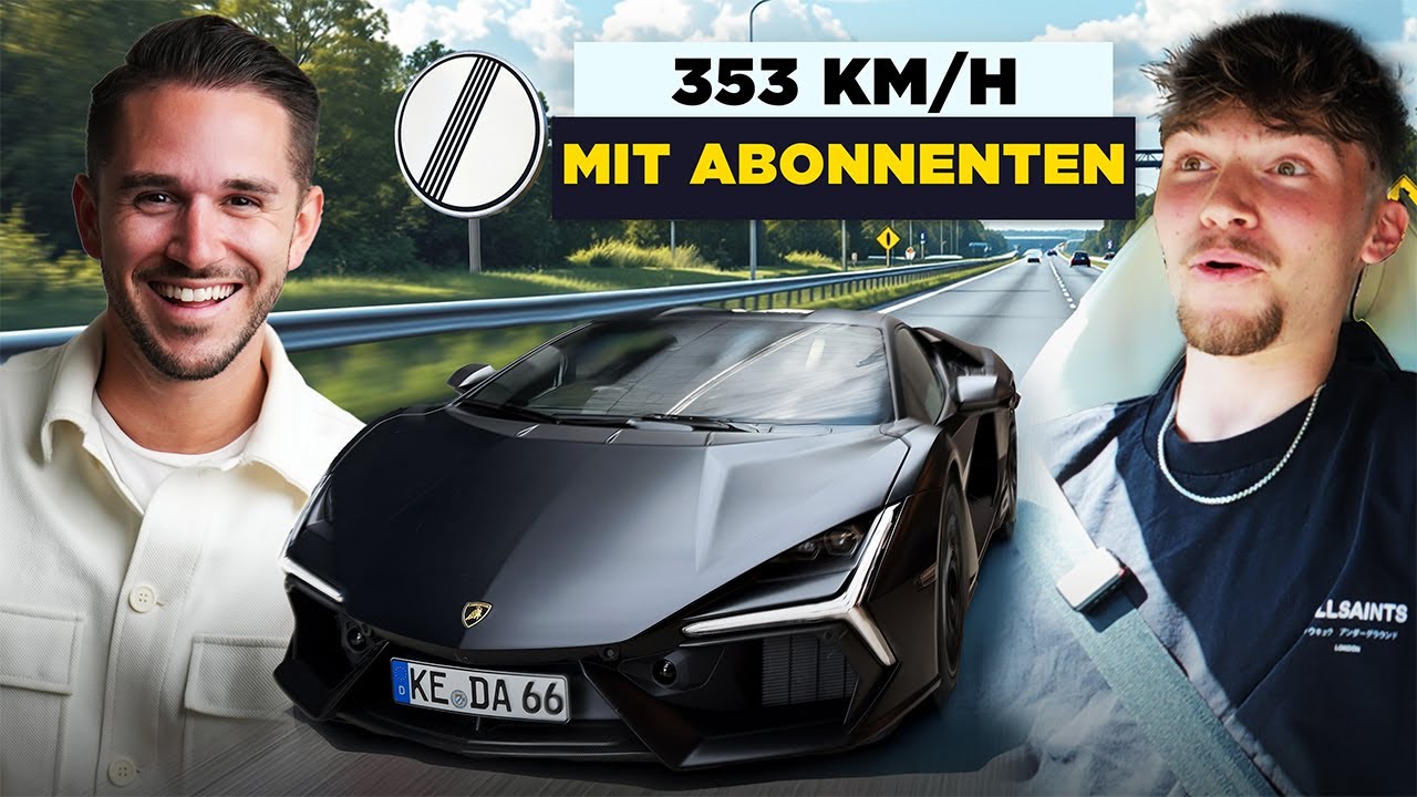 353 KM/H im Lamborghini Revuelto 😱 | Ich nehme meine Abonnenten mit 🚀