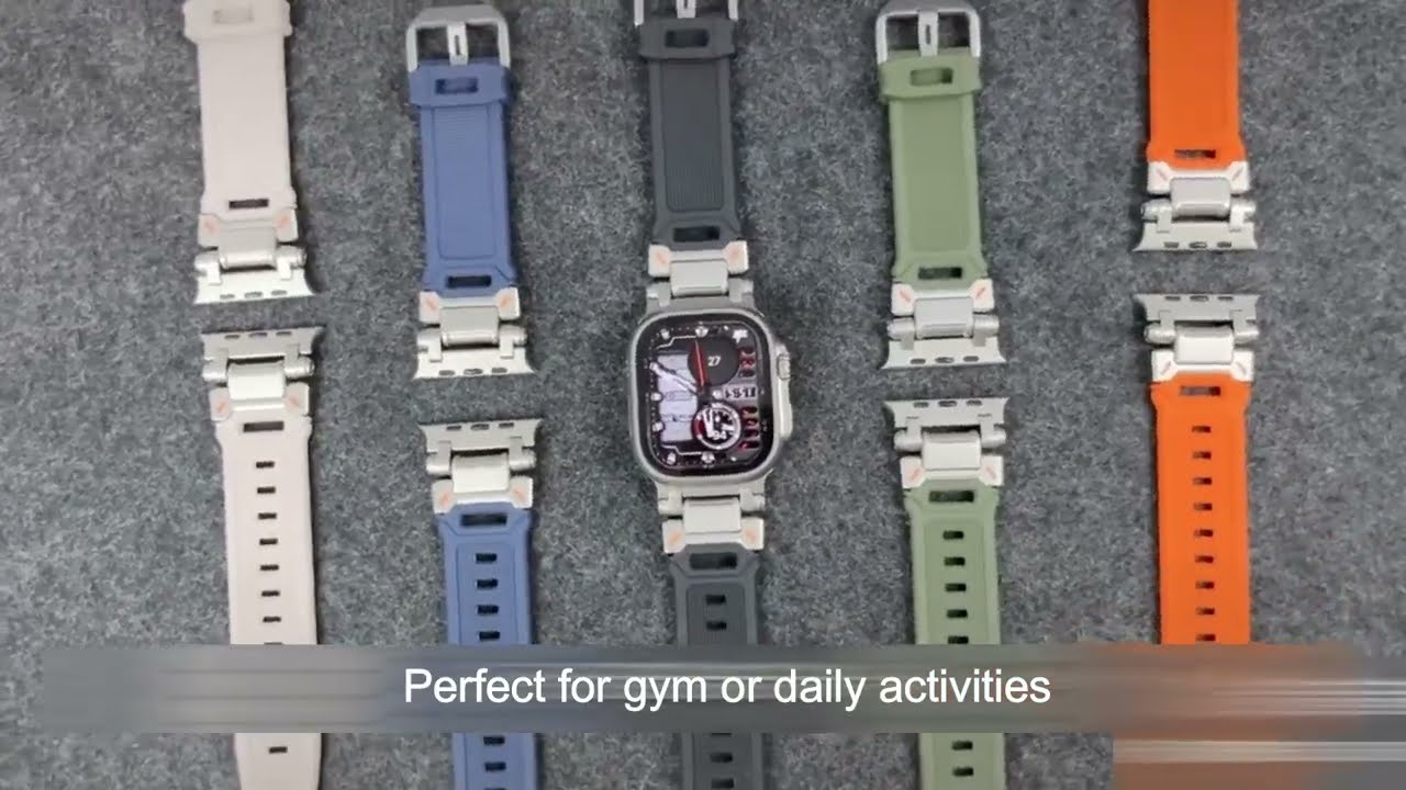 KADES Rugged TPU Sport Band for Apple Watch Ultra 3/2/1 49mm, DuraPro Armor Metal Connectors