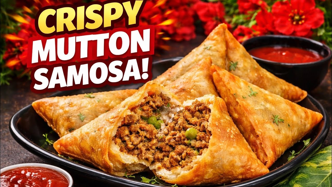 RamzanSpecial ✨ Crispy Mutton Keema Samosa Recipe😋 | मटन कीमा समोसा  | Mutton Samosa Make & Freeze 