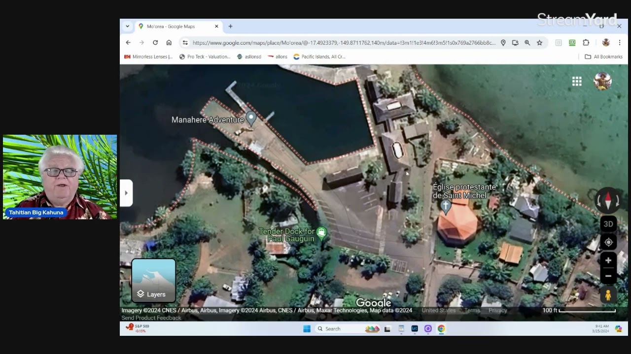 Where do the ships anchor and tender to on Moorea