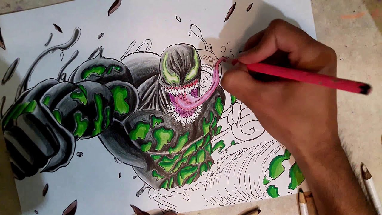 Dibujando a/ Drawing Venom Hulk- Absolute Carnage- Crovex