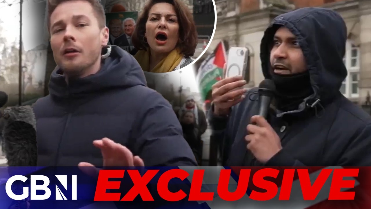EXCLUSIVE: Alex Armstrong SHUTS DOWN Islamic extremist at London’s anti Iran war march