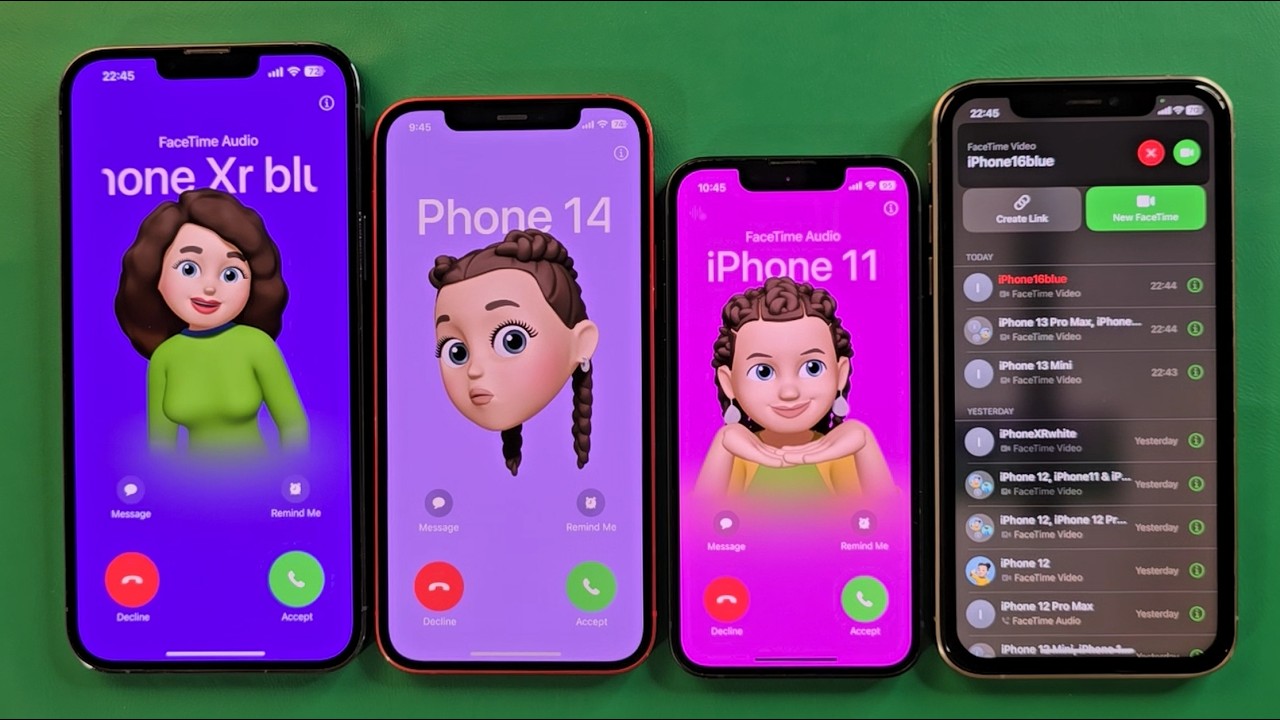 iPhone 13Promax iPhone 12 iPhone 13mini iPhone 16pro Incoming call Facetime Outgoing call