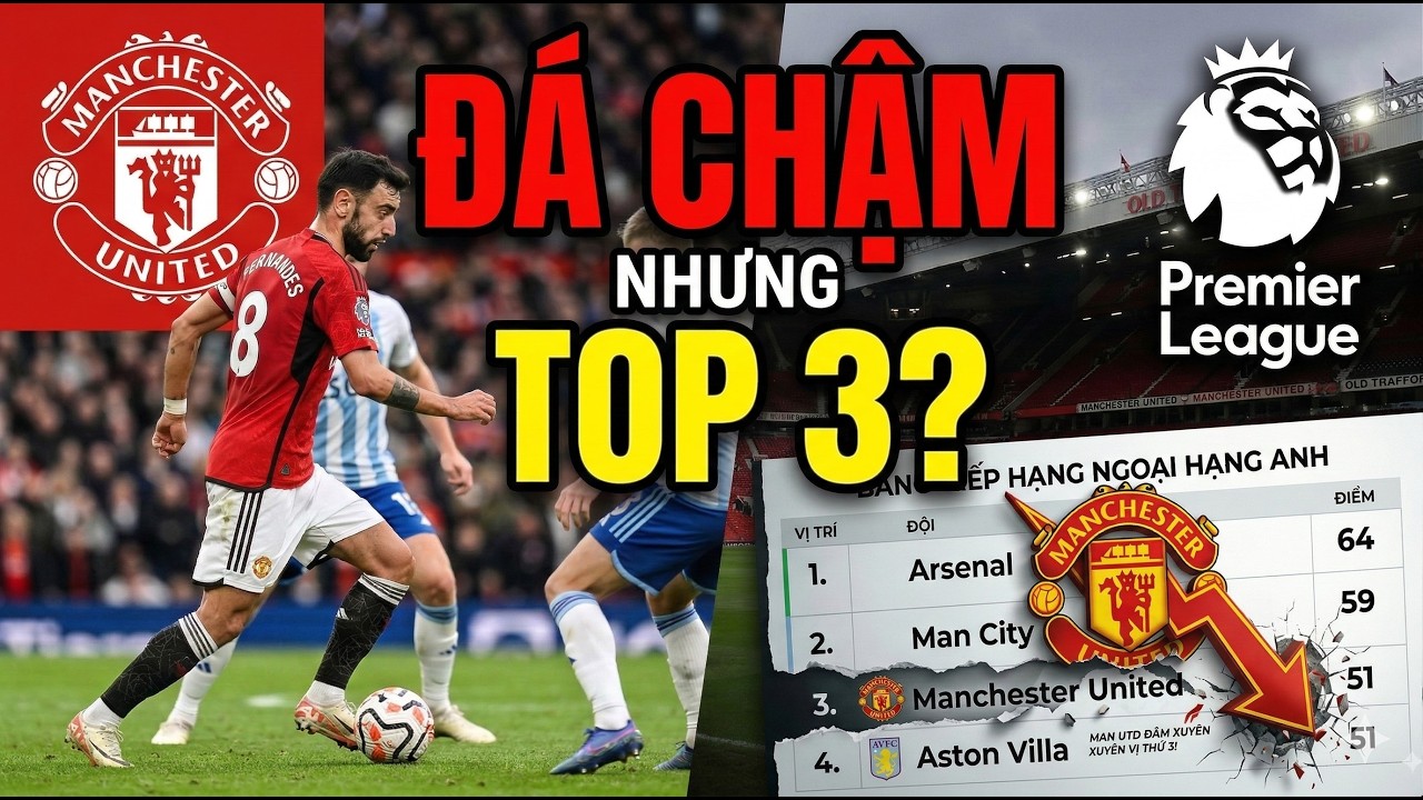 Man United Đá Chậm Nhưng Vẫn Top 3 – Bí Mật Chiến Thuật Ít Ai Nhận Ra?