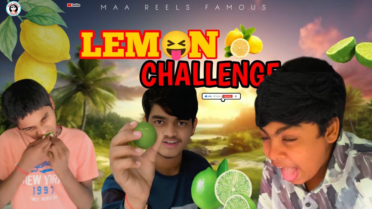 😝 Telugu Lemon Challenge🍋 | Ultimate Sour Face Reactions | Comedy Video|🤣 #comedy #funny #trending 
