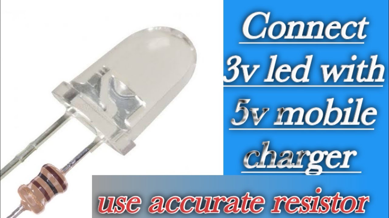 How to connect led in a mobile charger||connect 2v led in 5v power supply||