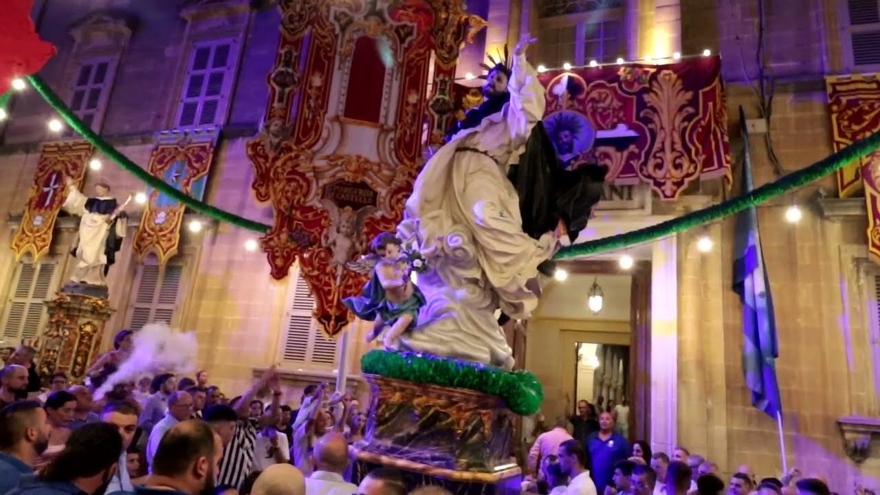 Nzul ta' San Duminku min fuq il kolonna: Festa San Duminku Birgu 2022