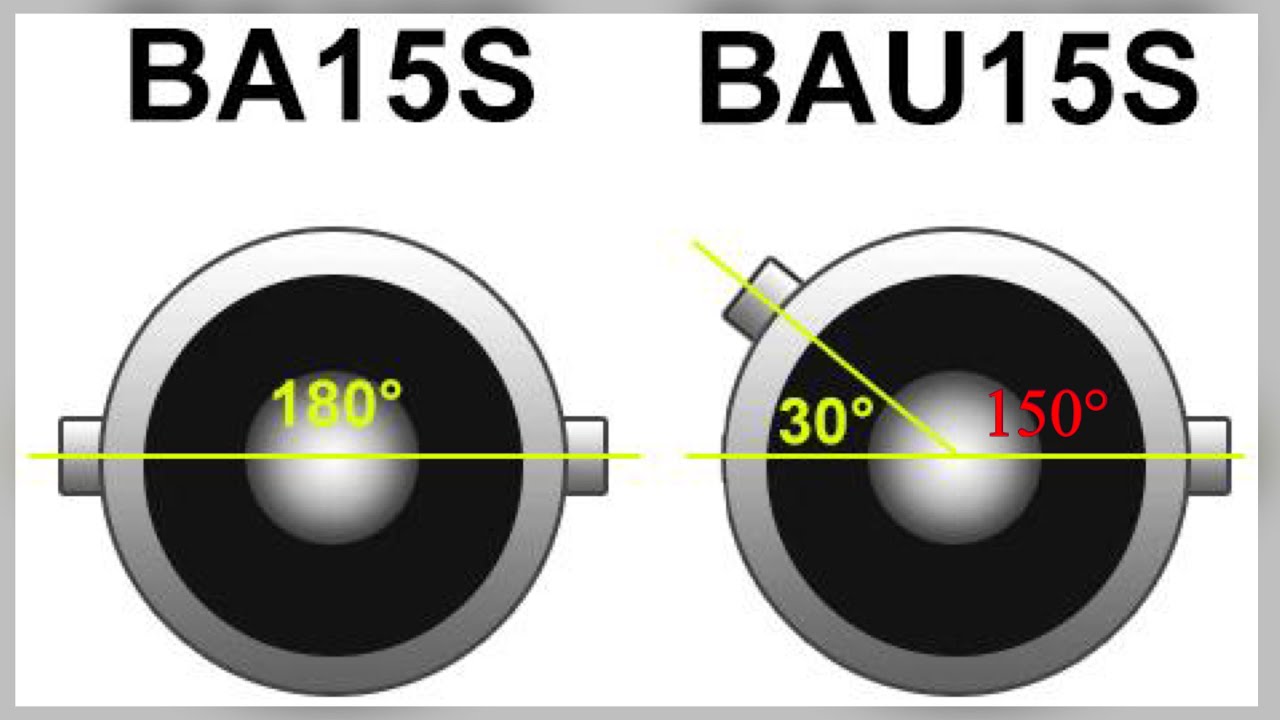 What are the different of 1156 ba15s and bau15s bulbs