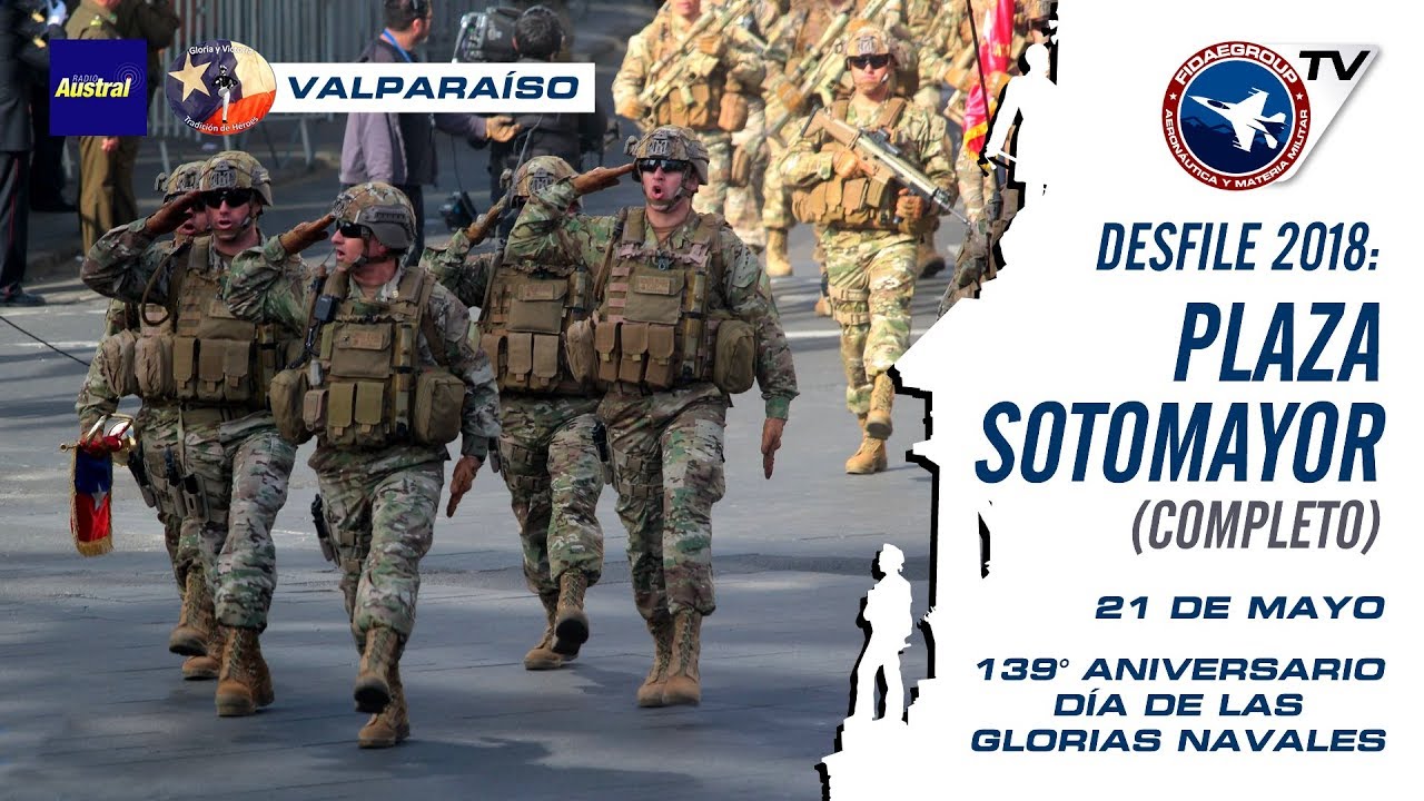 COMPLETO: DESFILE DE HONOR 21 DE MAYO (Desfile y colocación) Glorias Navales en Valparaíso, 139 Años