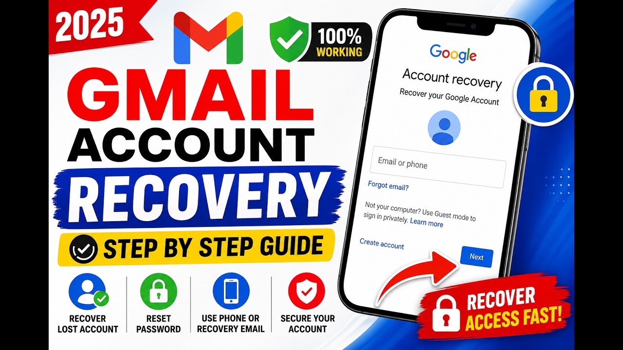 🎯 Recover Gmail Account Without Losing Data | Complete Google Account Recovery Guide 2025 🔐