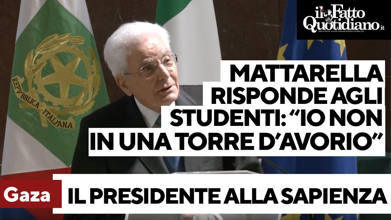 Gaza, Mattarella risponde agli studenti: “Non mi chiudo in torre d’avorio”