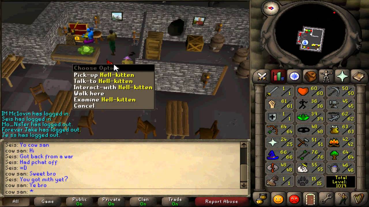 2007 Runescape Obby Pure - Mith Gloves + Cash Stack - #Cow san