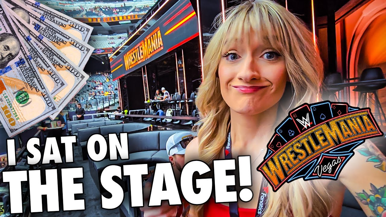 SITTING ON THE STAGE AT WRESTLEMANIA 41!