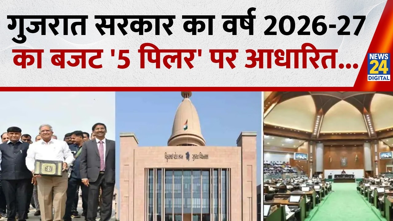 Gujarat Budget 2026 | गुजरात सरकार ने पेश किया बजट, 2026-27 के लिए 4.08 लाख करोड़ का बजट!