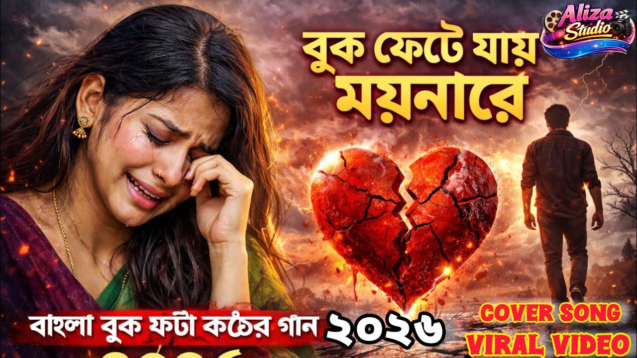 বুক ফেটে যায় ময়নারে 💔 | Buk Fete Jai Moynare | Bangla Sad Song 2026|NewEmotional Song  alizastudio