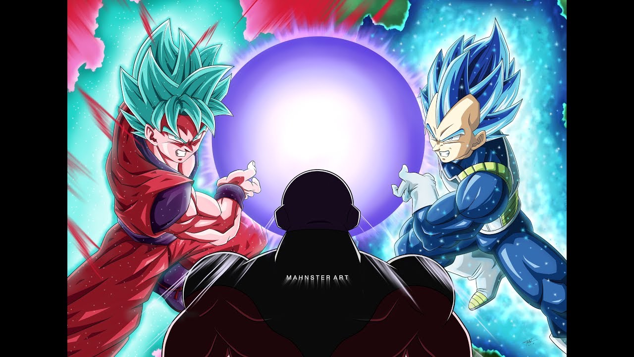Drawing GOKU BLUE KAIOKEN & VEGETA BEYOND SUPER SAIYAN BLUE VS JIREN | Dragon Ball Super
