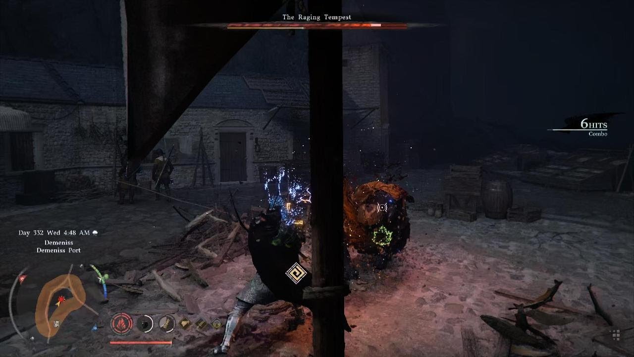 Crimson Desert Kliff's new unarmed blinding flash finisher, finishes the Raging tempest boss
