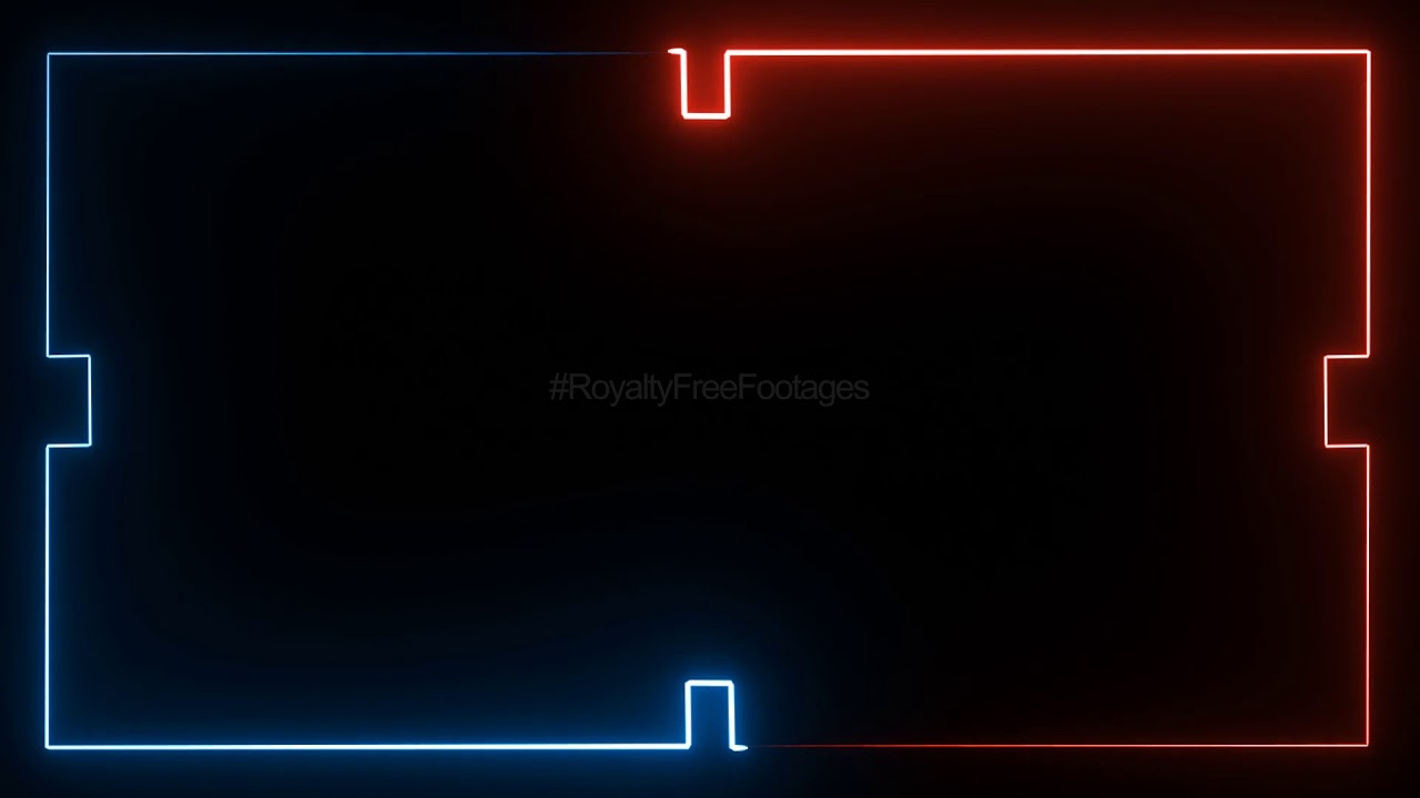 Neon Animated Video Background loop - Saber Lighting Frame for Edits - Free Background video effects