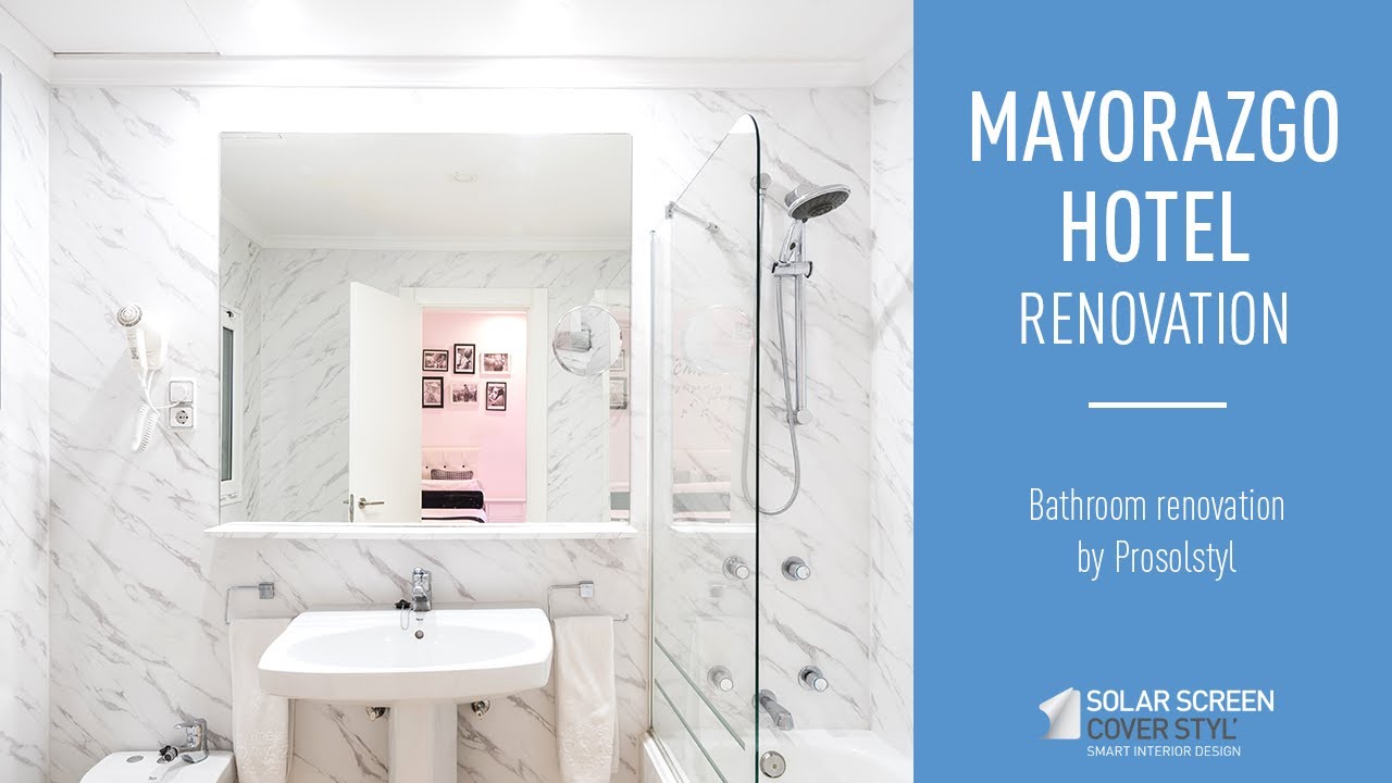 Bathrooms renovation of the Mayorazgo hotel with Cover Styl' vinyl wraps
