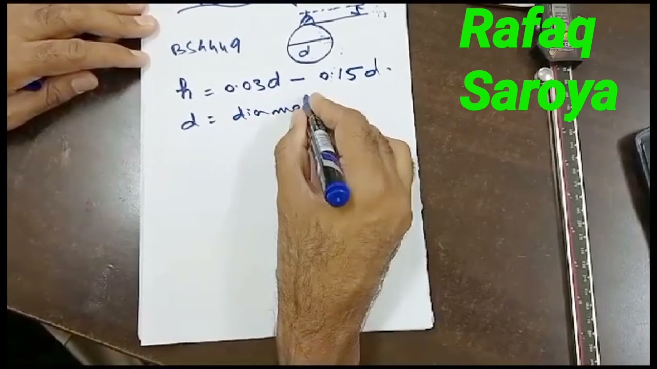 Determination of Rib Height as per BS4449