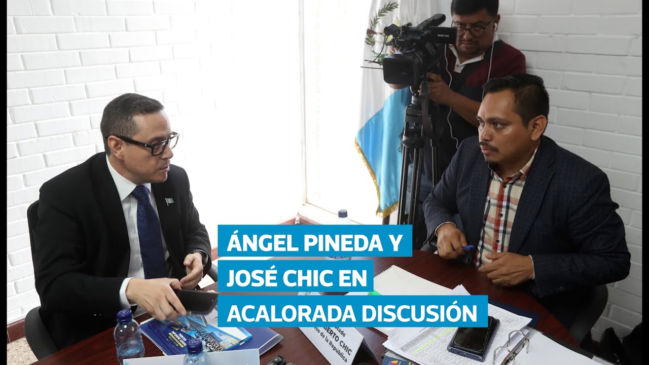 Tensa citación; diputado José Chic y secretario general del MP Ángel Pineda discuten