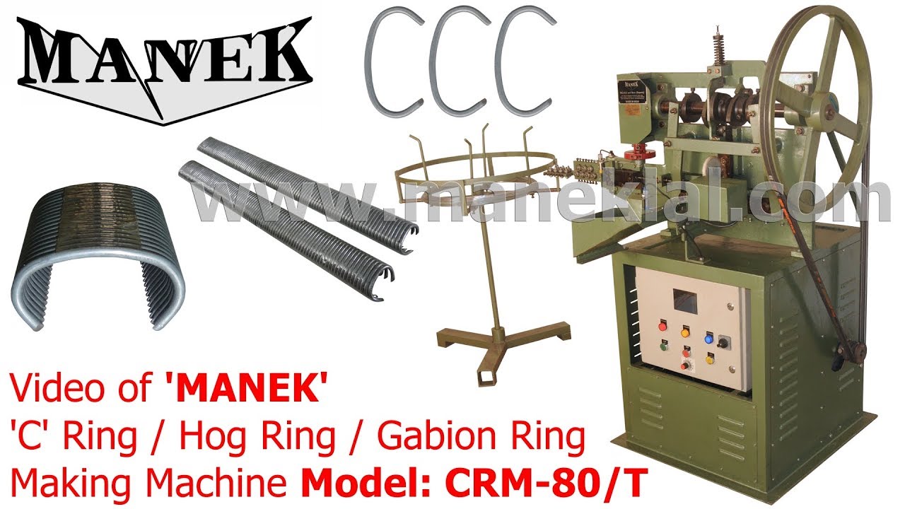 Manek - 'C' Ring / Hog Ring Making Machine with Taping Attachment Model: CRM-80/T