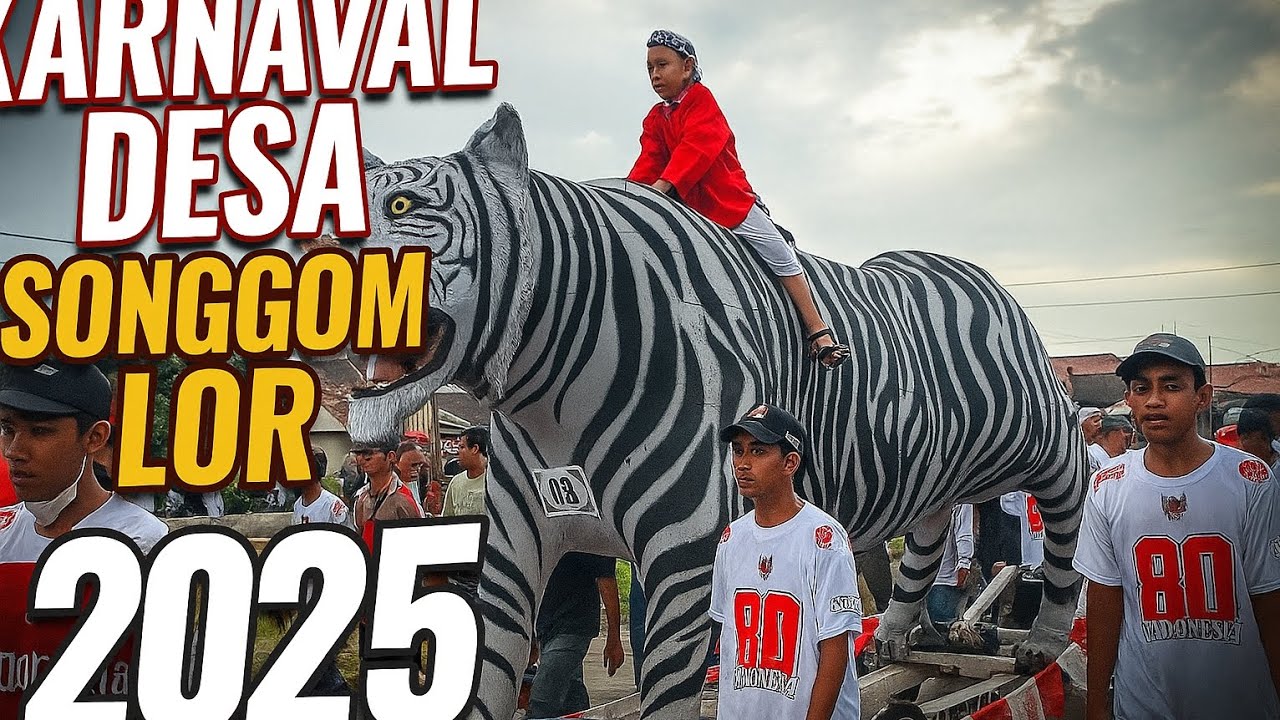 Karnaval desa Songgom Lor 2025 memperingati HUT RI ke 80