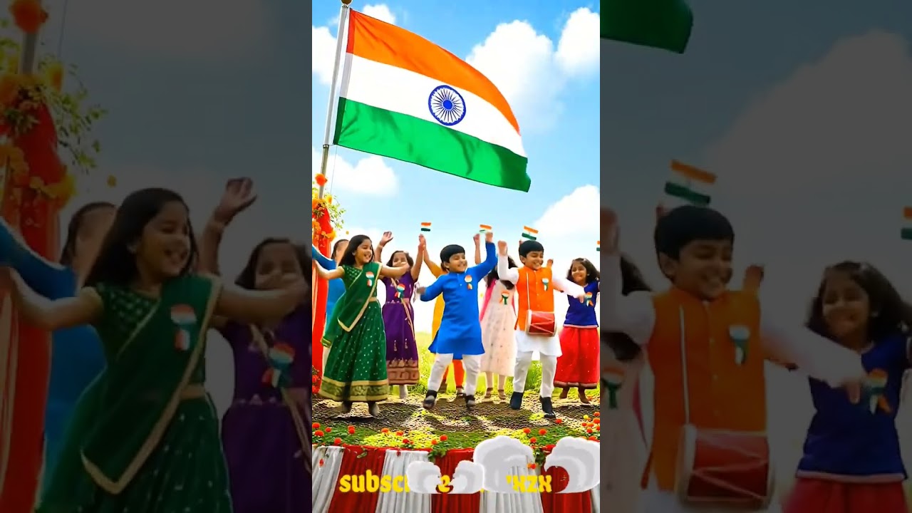 🇮🇳 School Independence Day 15 August ❤️🤍💚 #shorts