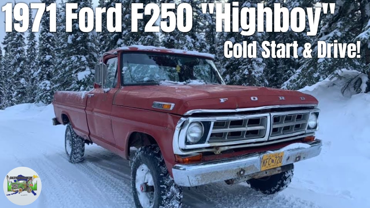 Ford F250 Highboy 1971 года — холодный запуск и вождение!