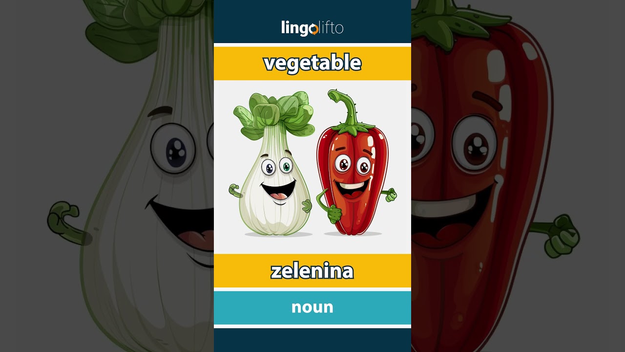 🇬🇧🇨🇿 vegetable - zelenina : vocabulary builder : learn English : učme se anglicky