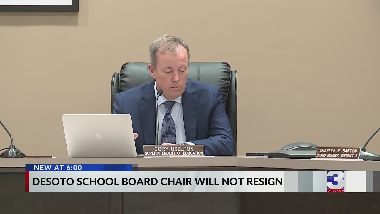 DeSoto school board member won't resign